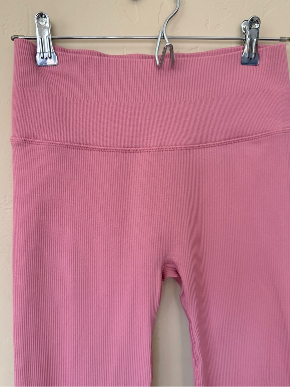 Victoria’s Secret Pink Ribbed High Rise Leggings Balletcore Athleisure Yoga - Picture 3 of 9